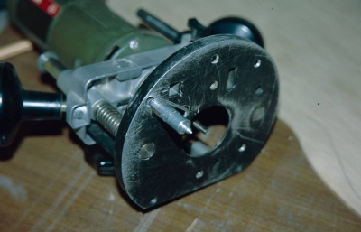 Modifizierte Oberfräse für kleinere Radien